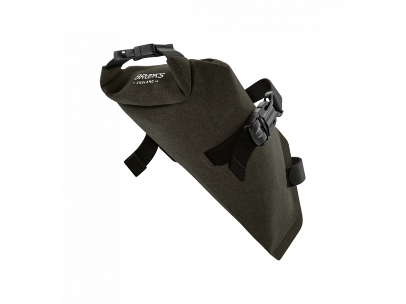 Brooks Scape Saddle Roll Bag Mud Green click to zoom image