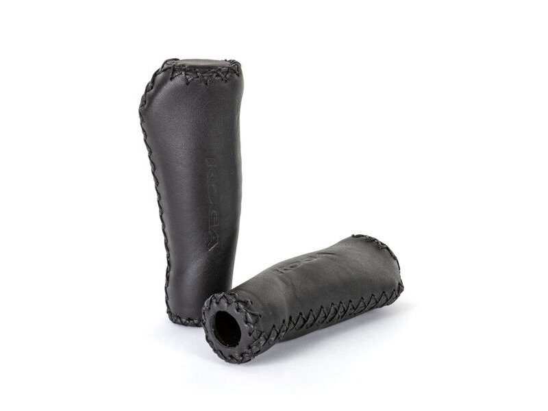 Koga Ergonomic Leather Handlebar Grips 135mm Pair click to zoom image