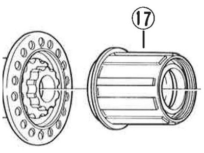 Shimano XT Freehub Body FHM-737 32P 9801 8 Speed