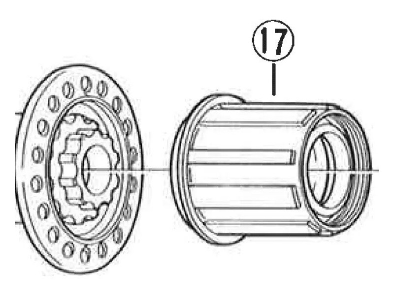 Shimano XT Freehub Body FHM-737 32P 9801 8 Speed click to zoom image