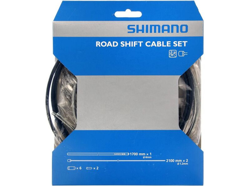 Shimano Road Shift Gear Cable Set - Inners & Outers - Black click to zoom image