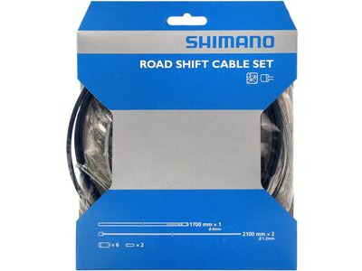 Shimano Road Shift Gear Cable Set - Inners & Outers - Black 