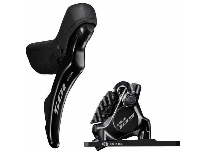Shimano ST-R7120 105 hydraulic disc STI set flat mount calliper right front black click to zoom image