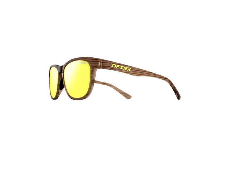 Tifosi Swank Single Lens Eyewear 2019 Woodgrain/Smoke Yellow click to zoom image
