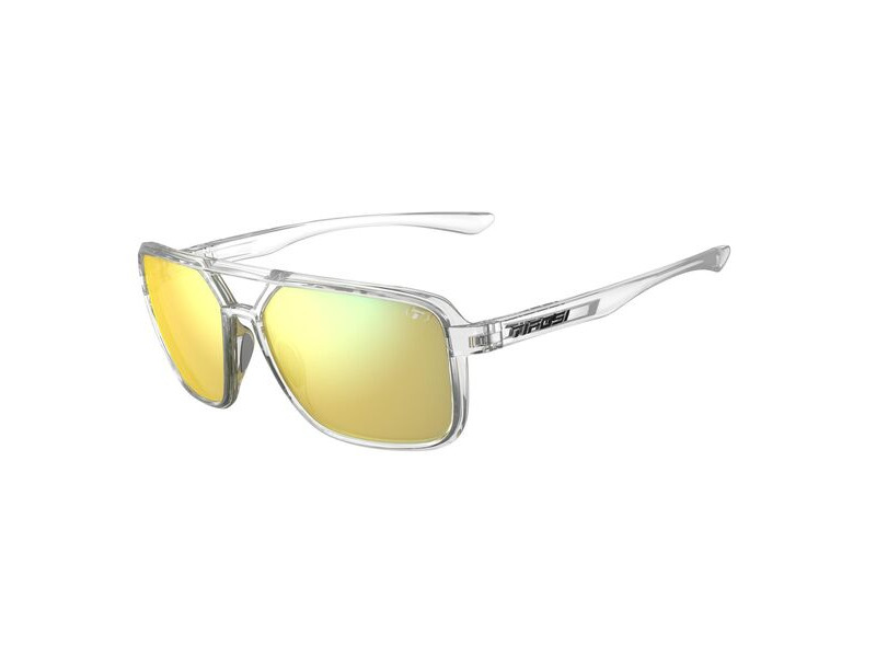 Tifosi Salto Single Lens Sunglasses Crystal Clear Smoke Yellow Mirror click to zoom image