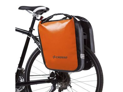 Crosso Bags Dry 60L Pannier Bags (Pair) Rear Orange click to zoom image