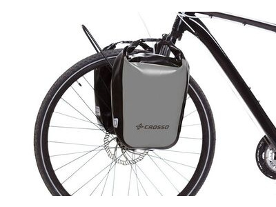 Crosso Bags Dry 30L Panniers Klickfix  Silver  click to zoom image