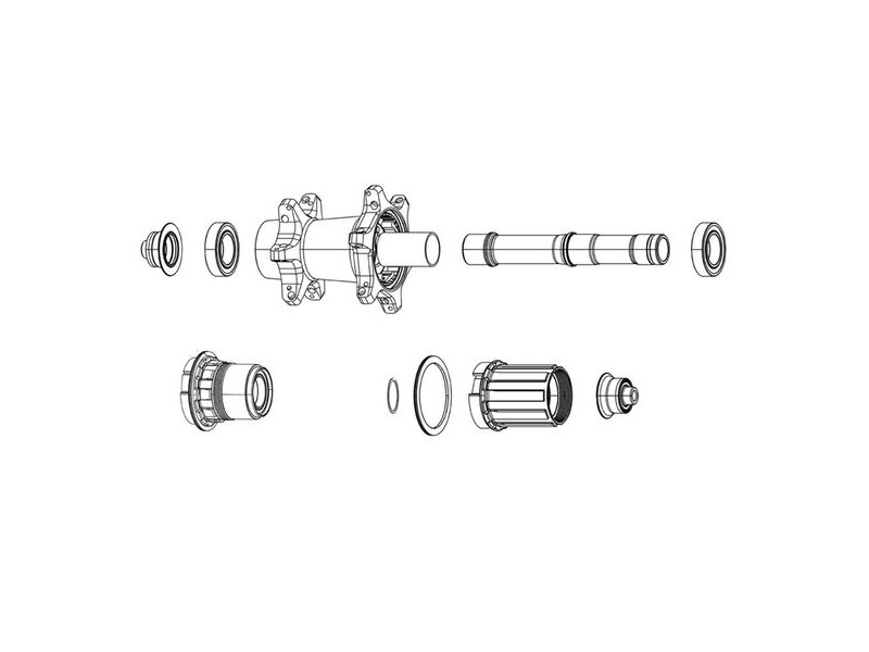 Zipp Axle End Cap Set For 176 Center Lock Thru Axle Hub click to zoom image