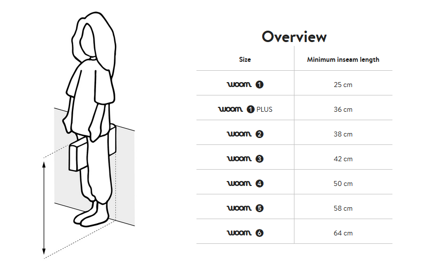 woom bikes size guide