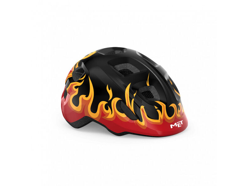 MET Hooray Kids Helmet Black/Red click to zoom image