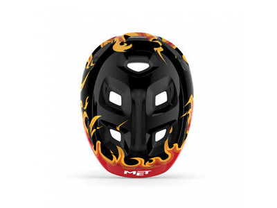 MET Hooray Kids Helmet Black/Red click to zoom image