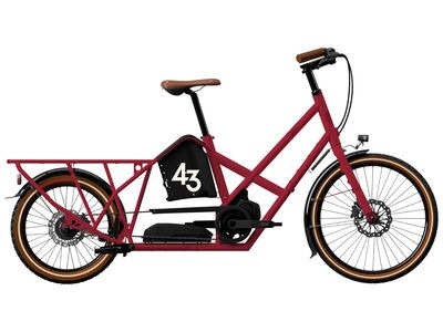 Bike 43 Longtail Cargo Bike Bosch Nexus  Raspberry  click to zoom image