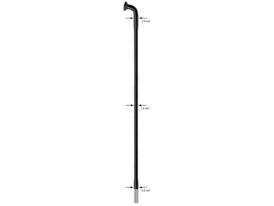 Sapim 292mm Black Double Butted 14/16 J Bend 