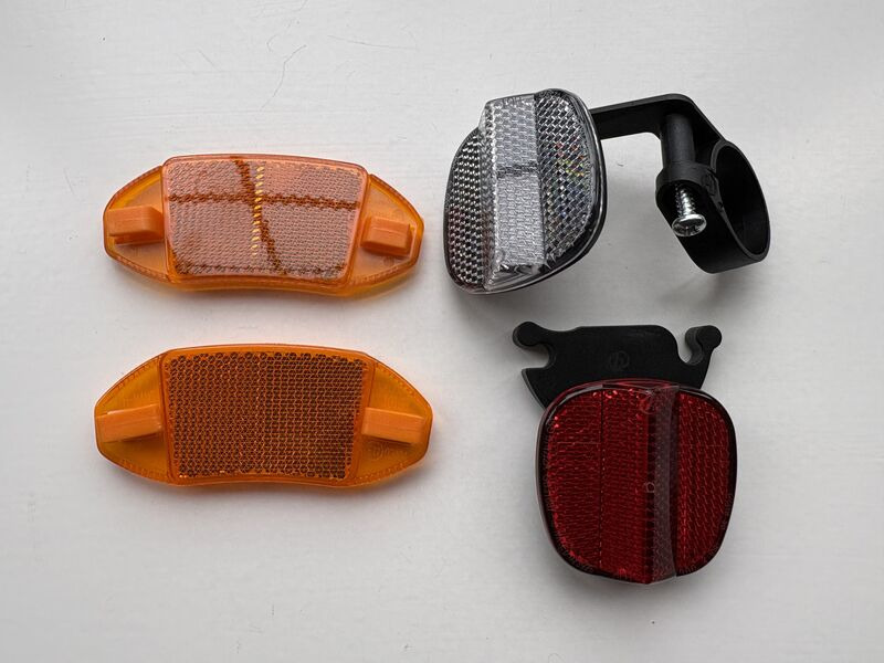 Hermanns Reflector Set Front & Rear & Wheel Combination inc Brackets click to zoom image