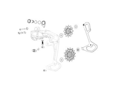 SRAM Rival Etap AXS Rear Derailleur Jockey Wheels 